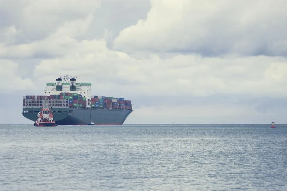 cargo ship sea