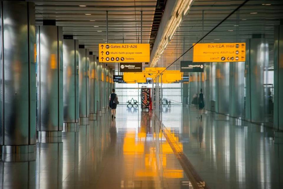 airport terminal travellers