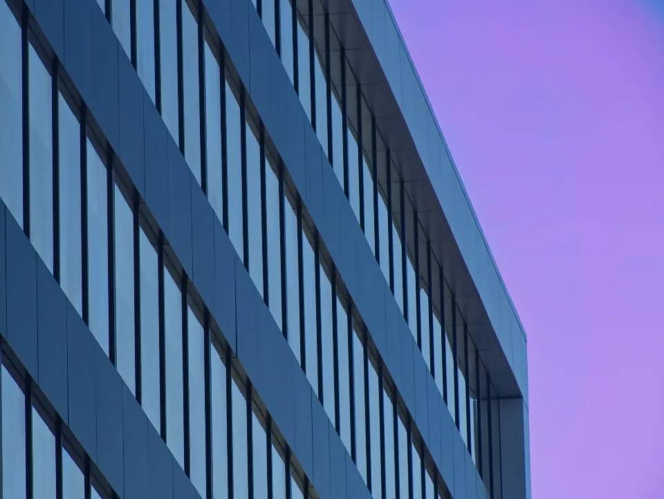 office windows evening